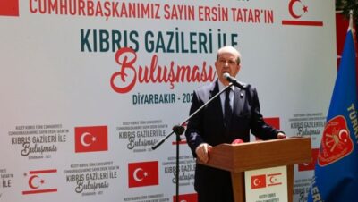 Cumhurbaşkanı Tatar, Diyarbakır’da düzenlenen etkinlikte Kıbrıs Gazileri ile buluştu