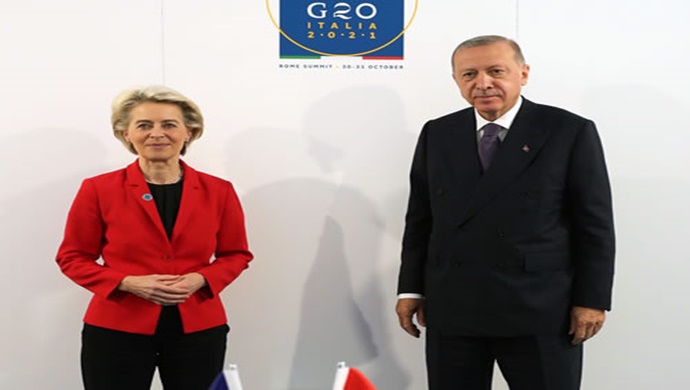 Cumhurbaşkanı Erdoğan, AB Komisyonu Başkanı Ursula von der Leyen ile görüştü