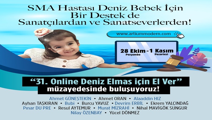 SMA Hastası Deniz Bebek İçin Bir Destek de Sanatseverlerden!