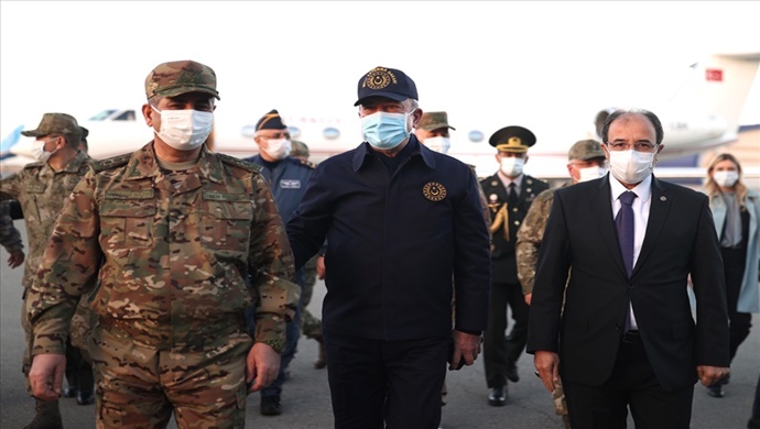 Millî Savunma Bakanı Hulusi Akar ve TSK Komuta Kademesi Azerbaycan’a Gitti