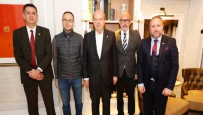 Cumhurbaşkanı Ersin Tatar, eski İngiltere çalışma bakanı ve Azerbaycan milletvekili ile görüştü